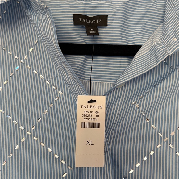 Talbots Rhinestone Dress Shirt - Picture 3 of 4